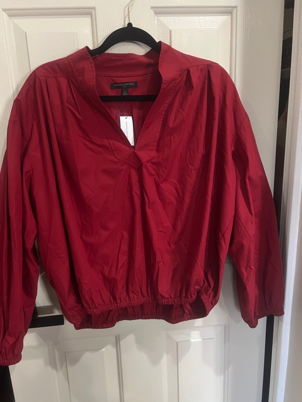 Banana Republic Crimson V-Neck Pullover Tunic